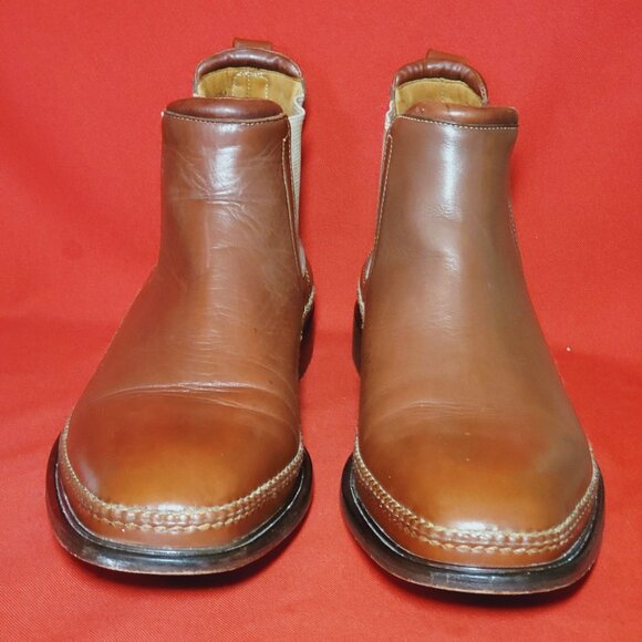 HS Trask Mens Brown Leather Chelsea Ankle  Boots Size 12M - Picture 3 of 15